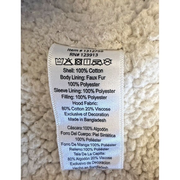 Jachs NY Men's Jacket Color Tan Size M Chore Utility Barn Coat Hood Snap Front - Picture 8 of 13